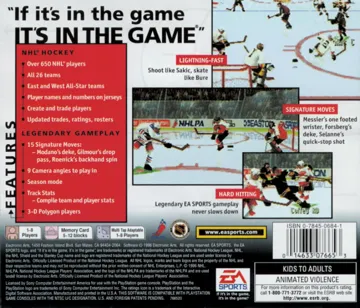 NHL 97 (US) box cover back